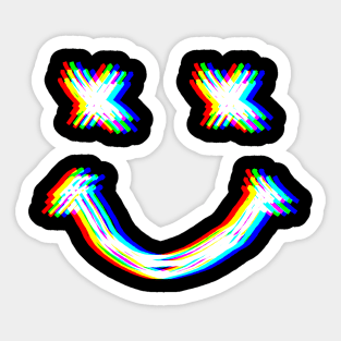 Smiley Face Glitch Sticker